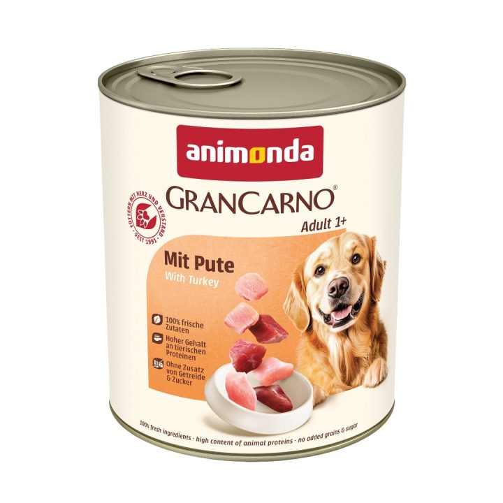 ANIMONDA GranCarno Adult with turkey - wet dog food - 800g