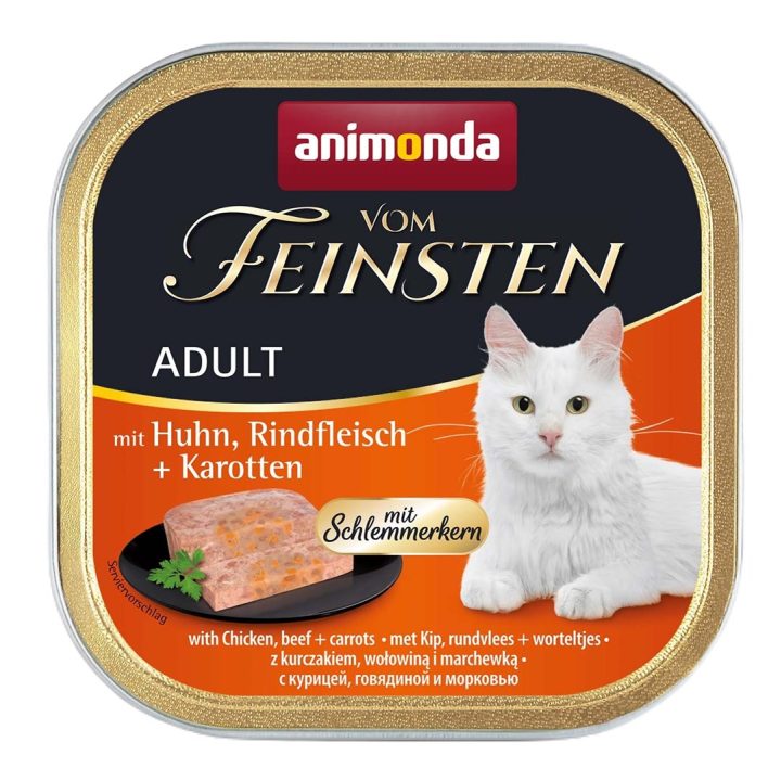 ANIMONDA Vom Feinsten Adult Chicken beef and carrots - wet cat food - 100g