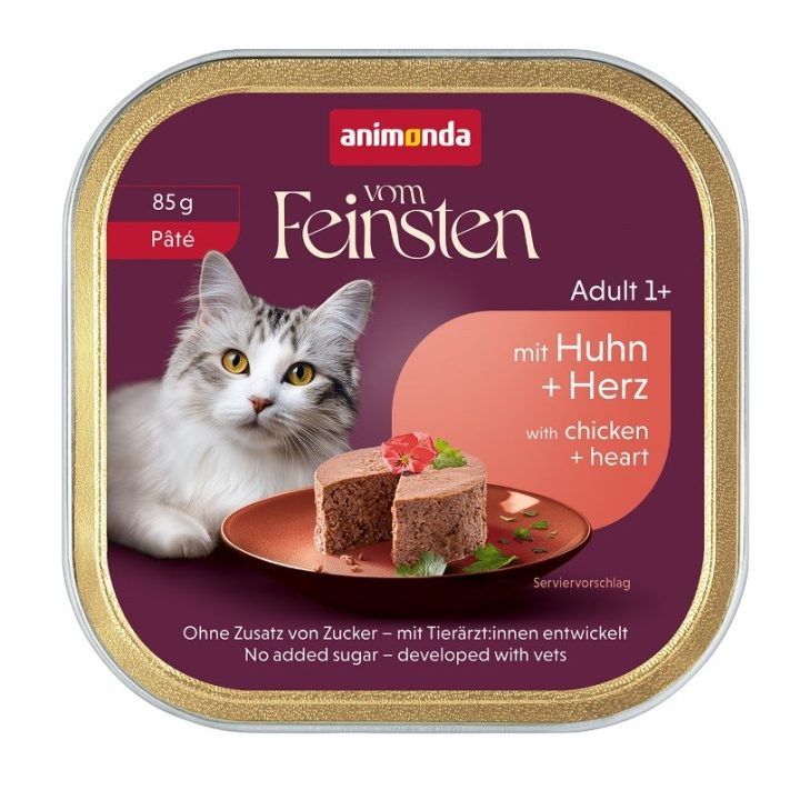 ANIMONDA Vom Feinsten Adult Pâté Chicken and hearts - wet cat food - 85g
