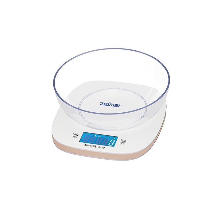 Zelmer ZKS1451 White Ivory Countertop Square Electronic kitchen scale