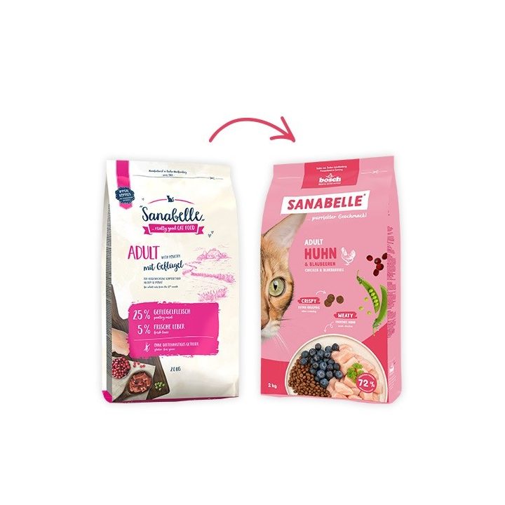 BOSCH Sanabelle Life Adult Chicken & blueberries - dry cat food - 8kg