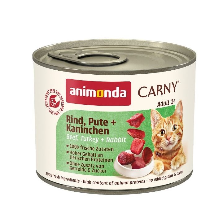 ANIMONDA Carny Adult Beef turkey and rabbit - wet cat food - 200g