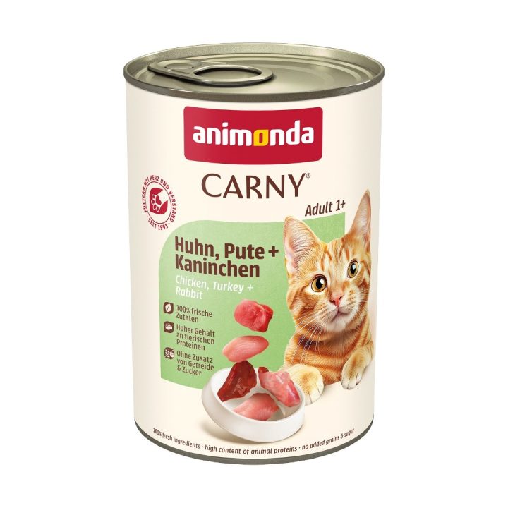 ANIMONDA Carny Adult Chicken turkey rabbit - wet cat food - 400g