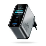Charger GaN 1 x USB 2 x USB-C Quick Charge 4+ 67W black