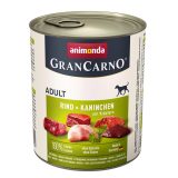 ANIMONDA GranCarno Adult Beef rabbit and herbs - wet dog food - 800g