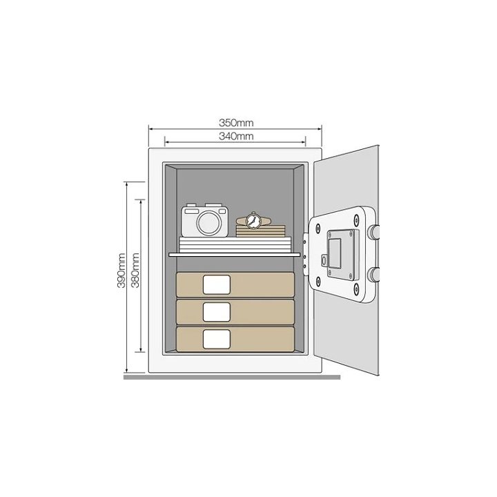 Yale YSV/390/DB2 Office Safe 40 l Steel Black