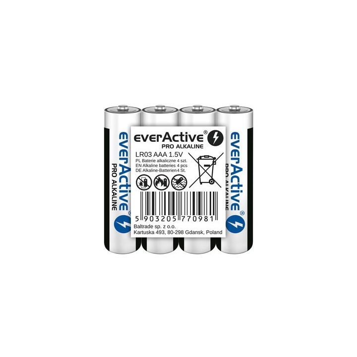 Alkaline batteries AAA / LR03 everActive Pro 4 pcs