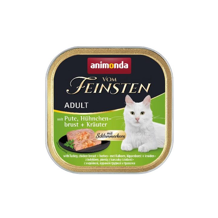 ANIMONDA Vom Feinsten Adult Turkey chicken breast and herbs - wet cat food - 100g