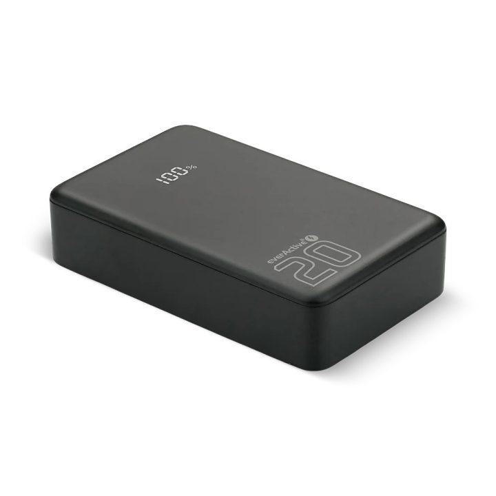 Powerbank 20 000mAh 1x USB 2x USB-C 20W QC4+ LCD screen black