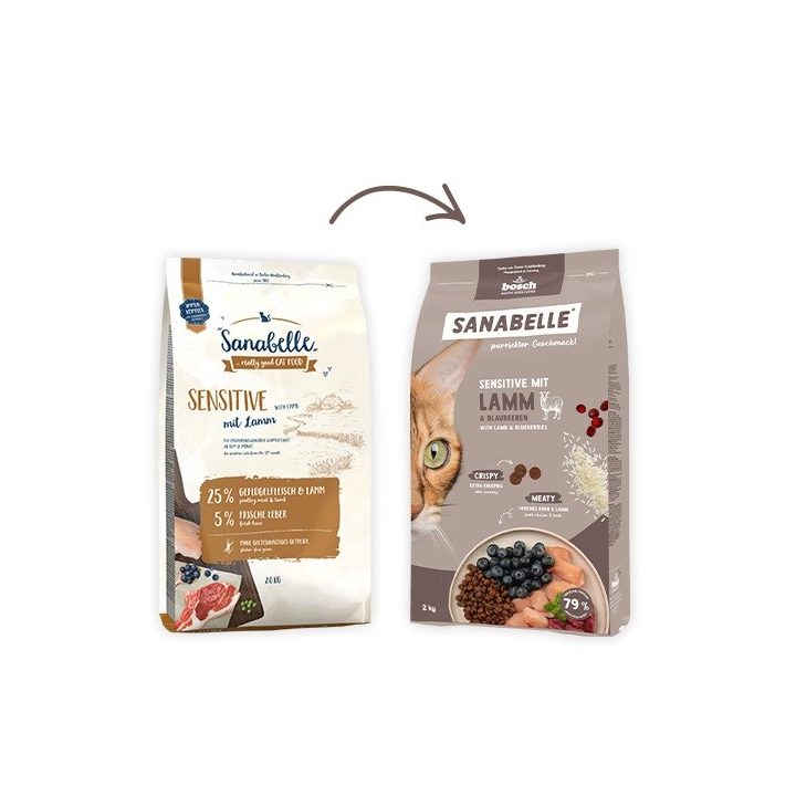 BOSCH Sanabelle Sensitive with lamb - dry cat food - 2kg