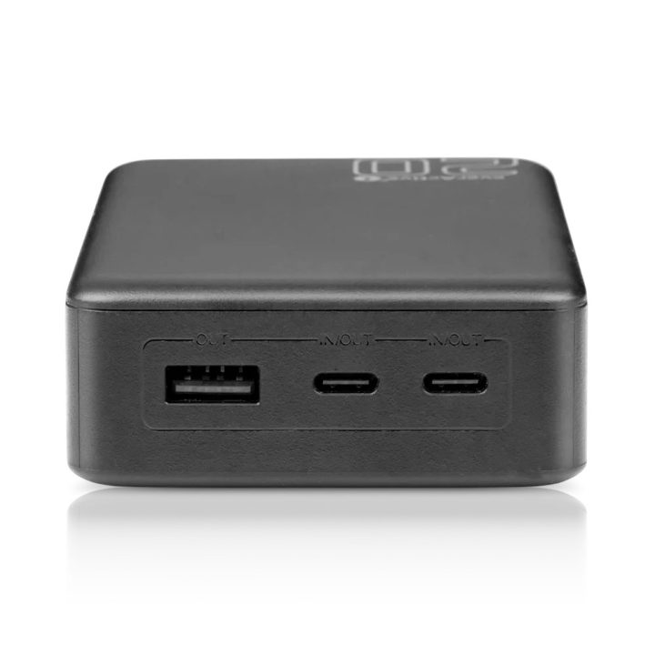 Powerbank 20 000mAh 1x USB 2x USB-C 20W QC4+ LCD screen black