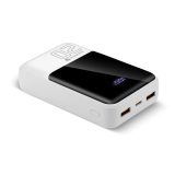 Powerbank 20 000mAh 2x USB 1x USB-C 22 5W QC4+ LCD screen white