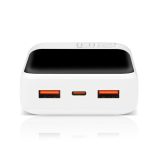 Powerbank 20 000mAh 2x USB 1x USB-C 22 5W QC4+ LCD screen white