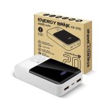 Powerbank 20 000mAh 2x USB 1x USB-C 22 5W QC4+ LCD screen white