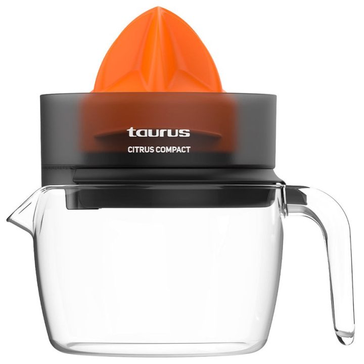 Taurus CITRUS COMPACT Hand juicer 30 W Black Orange Transparent