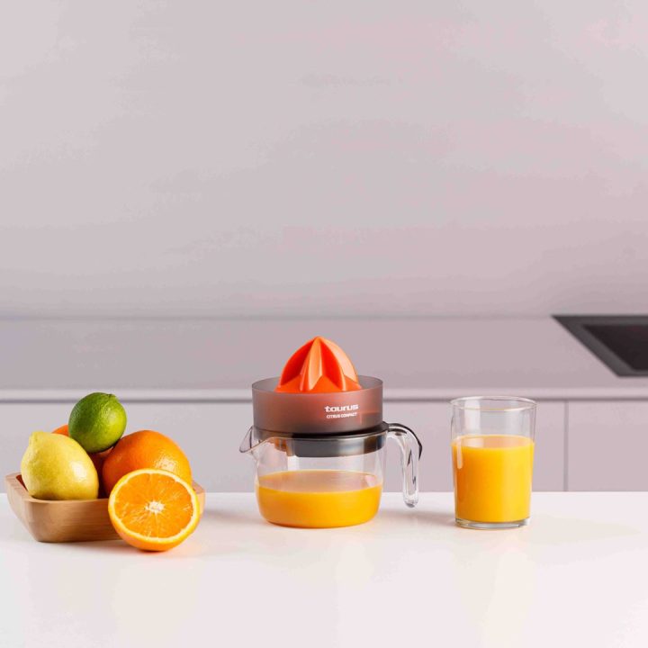 Taurus CITRUS COMPACT Hand juicer 30 W Black Orange Transparent