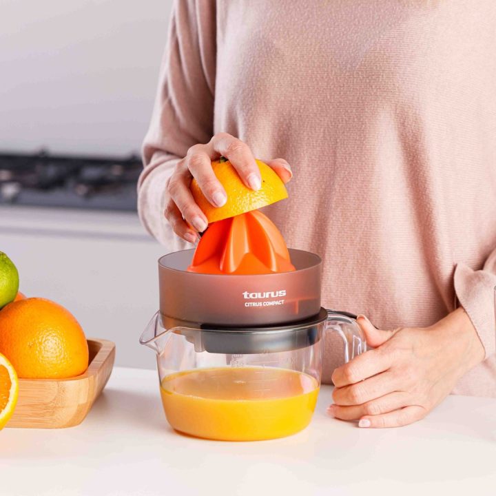 Taurus CITRUS COMPACT Hand juicer 30 W Black Orange Transparent