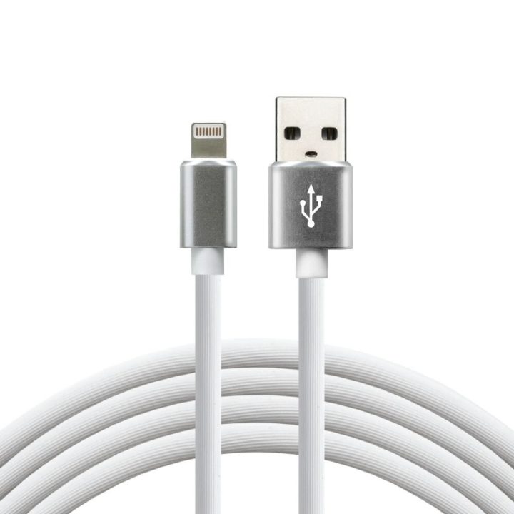 everActive cable USB Lightning 1m - White silicone quick charge 2 4A - CBS-1IW
