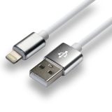 everActive cable USB Lightning 1m - White silicone quick charge 2 4A - CBS-1IW