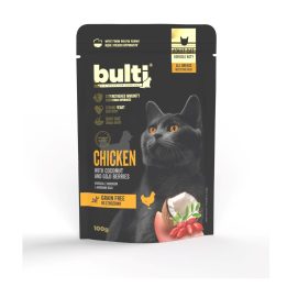 BULTI Superfood minced chicken with coconut and blueberries mono - wet cat food - 100g