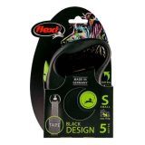 FLEXI Black Design S - retractable leash - 5 m