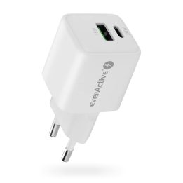 Charger 1 x USB 1 x USB-C Quick Charge 3.0 20W white
