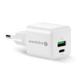 Charger 1 x USB 1 x USB-C Quick Charge 3.0 20W white