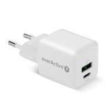 Charger 1 x USB 1 x USB-C Quick Charge 3.0 20W white
