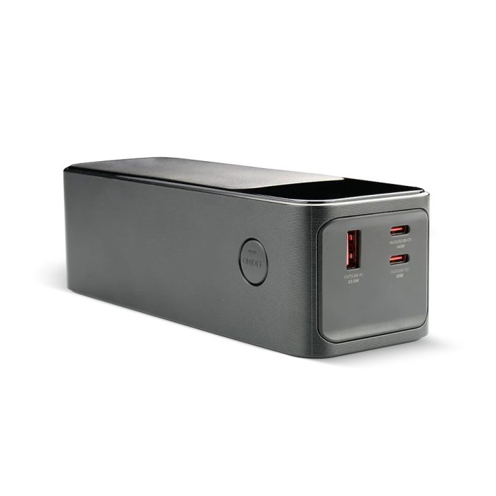 Powerbank 27 000mAh 1x USB 2x USB-C 162 5W QC4+ flashlight LCD screen black