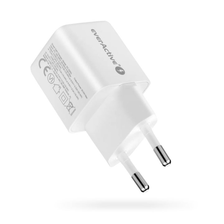 Charger 1 x USB 1 x USB-C Quick Charge 3.0 20W white