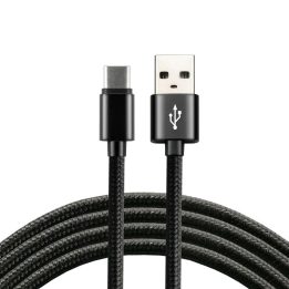 everActive cable USB-C 1m - Black braided quick charge 3A - CBB-1CB