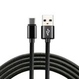 everActive cable USB-C 1m - Black braided quick charge 3A - CBB-1CB