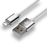 everActive cable USB 1m - White silicone quick charge 2 4A - CBS-1MW