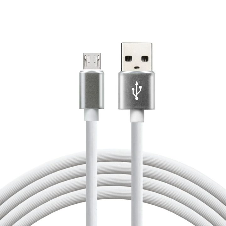 everActive cable USB 1m - White silicone quick charge 2 4A - CBS-1MW