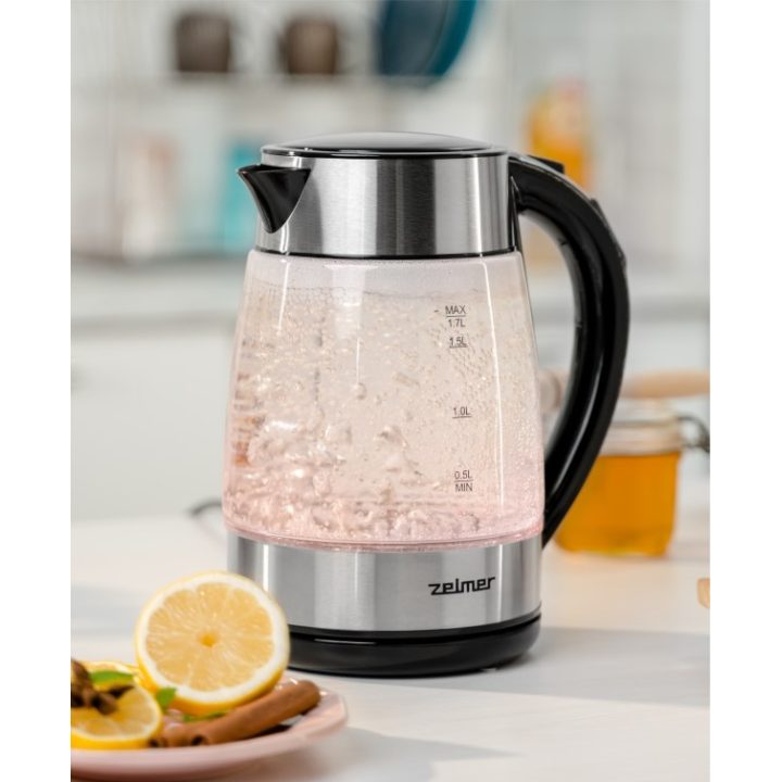 Zelmer ZCK8026 electric kettle 1.7 L 2200 W Black Transparent