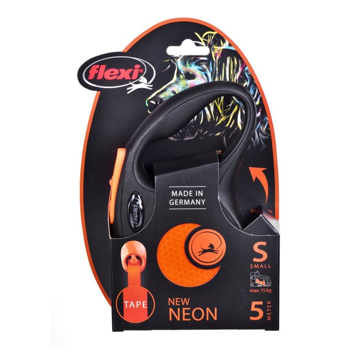 FLEXI New Neon S - retractable leash - 5 m