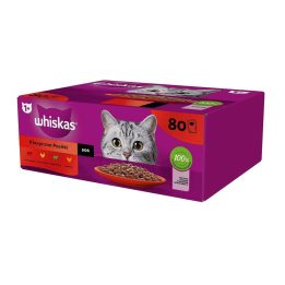 WHISKAS Classic Meals in sauce Poultry Lamb Beef Chicken - wet cat food - 80x85g