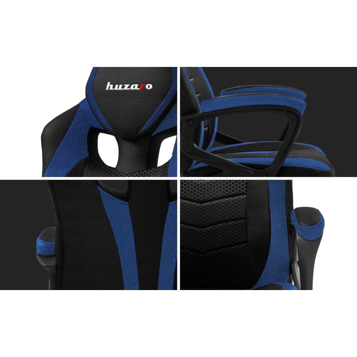 Huzaro FORCE 2.5 BLUE MESH Gaming armchair Mesh seat Black Blue