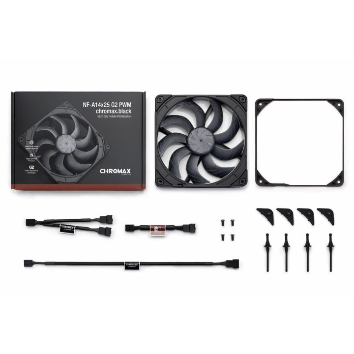 NF-A14x25 G2 PWM chromax.black - next-gen 140mm fan (black)
