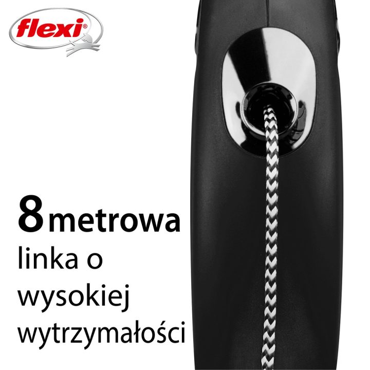 Flexi New CLASSIC 8 m Black Dog Retractable lead