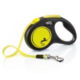 Flexi New NEON 5 m Black Yellow Dog Retractable lead