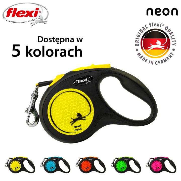 Flexi New NEON 5 m Black Yellow Dog Retractable lead