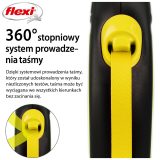 Flexi New NEON 5 m Black Yellow Dog Retractable lead