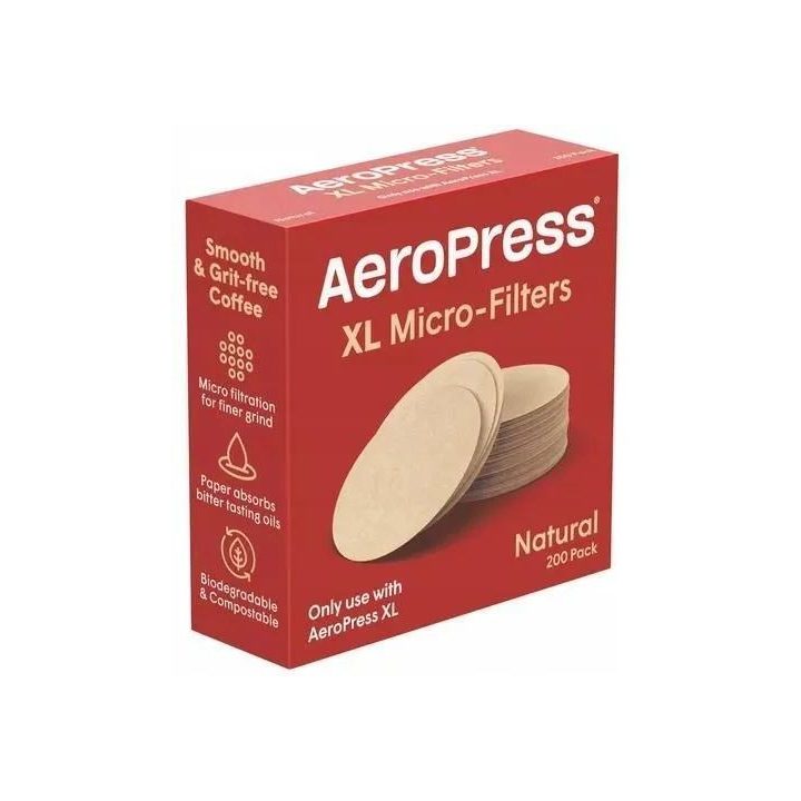 Aeropress paper coffee filters natural XL 200 pieces