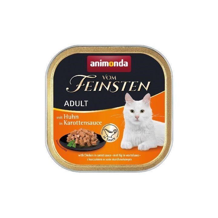 ANIMONDA Vom Feinsten Adult Chicken in carrot sauce - wet cat food - 100g