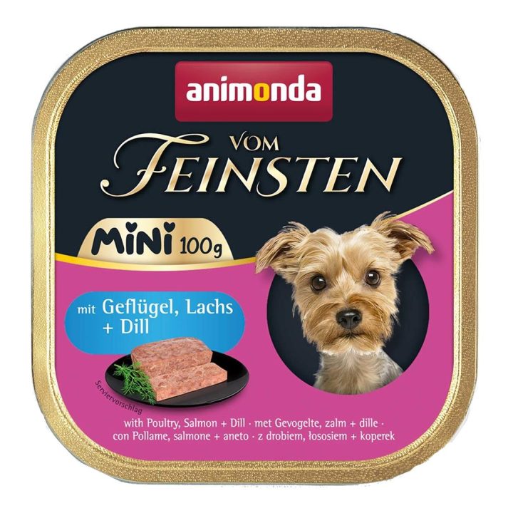 ANIMONDA Vom Feinsten Adult Mini Poultry salmon and dill - wet dog food - 100g