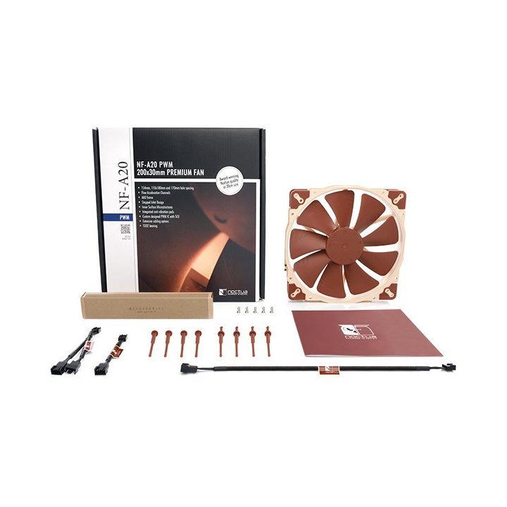 Noctua NF-A20 PWM Computer case Fan 20 cm Beige Brown