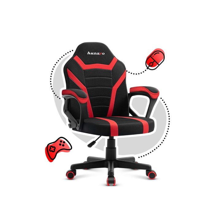 Gaming chair for children Huzaro Ranger 1.0 Red Mesh black red