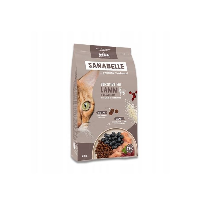 BOSCH Sanabelle Life Sensitive with lamb & blueberries - dry cat food - 8kg