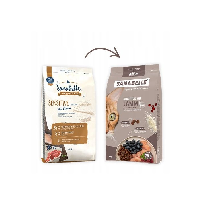 BOSCH Sanabelle Life Sensitive with lamb & blueberries - dry cat food - 8kg